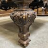 Ornate Wooden Coffee Table with Stone Top
