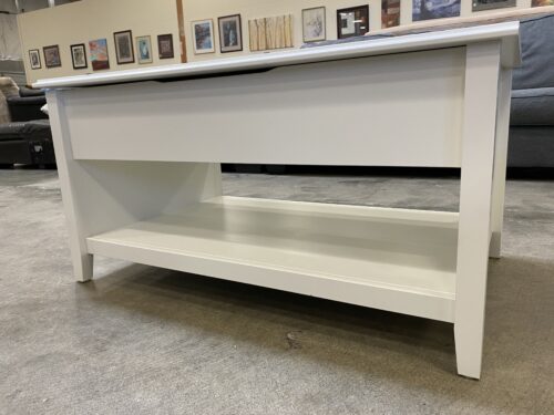 IKEA Vitteryd White Adjustable Coffee Table with Storage