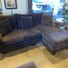 Cocoa Brown Three Seater Couch with Swappable Chaise