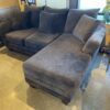 Cocoa Brown Three Seater Couch with Swappable Chaise