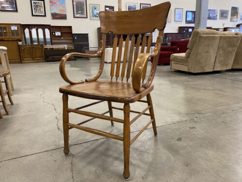 Wooden Dining Chair with Bentwood Arms