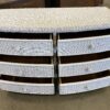 White Wicker 6 Drawer Lowboy Dresser