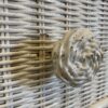 White Wicker 6 Drawer Lowboy Dresser