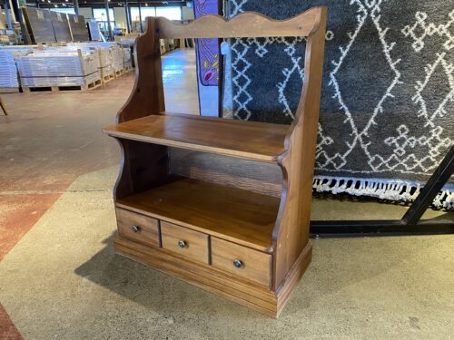 Vintage Farmhouse Style Three Drawer Shelf