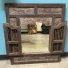 Rustic Wall Mirror with Shutters