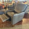 LA-Z-BOY Grey Leather Push Back Recliner Chair