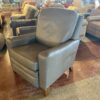 LA-Z-BOY Grey Leather Push Back Recliner Chair