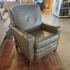 LA-Z-BOY Grey Leather Push Back Recliner Chair