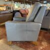 LA-Z-BOY Grey Leather Push Back Recliner Chair