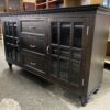 STYLE N LIVING Black Sideboard w/ 2 Glass Cabinets