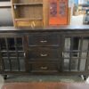 STYLE N LIVING Black Sideboard w/ 2 Glass Cabinets
