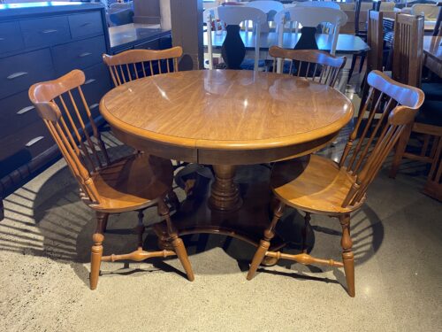 44" Circular Table with Four Matching Chairs