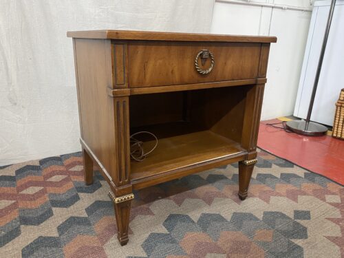 HENREDON Wooden Nightstand w/ Outlet