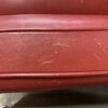 NATUZZI Red Leather 3 Seater Sofa