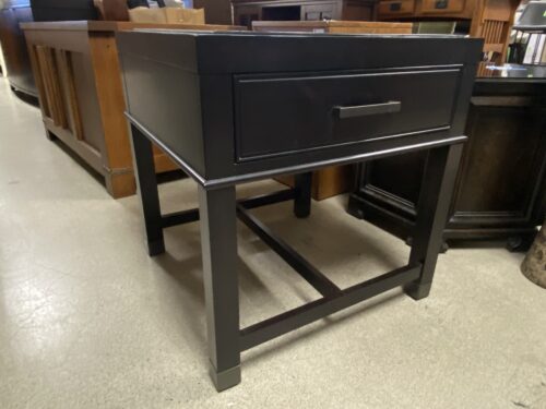 Black Finish Nightstand w/ Drawer