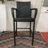 Tall Dark Brown Wicker Outdoor Chairs (Set of 2)