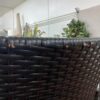 Tall Dark Brown Wicker Outdoor Chairs (Set of 2)