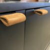FOUR HANDS Trey Sideboard with Leather Handles in Blackwash Poplar