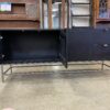FOUR HANDS Trey Sideboard with Leather Handles in Blackwash Poplar