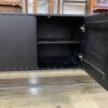 FOUR HANDS Trey Sideboard with Leather Handles in Blackwash Poplar