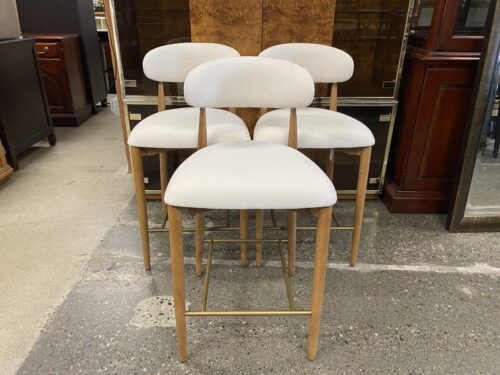 RESTORATION HARDWARE Arno Armless Fabric Barstool (Set of 3)