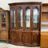 PENNSYLVANIA HOUSE Dark Cherry Breakfront China Hutch with Glass Shelves