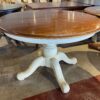 2-Tone Country Cream Pedestal Dining Table