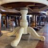 2-Tone Country Cream Pedestal Dining Table