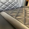 Black and Grey Quilted Swiveling Office Chair