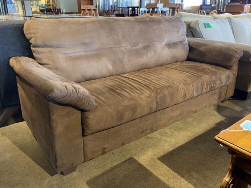 Soft Brown 3-Seater Single Cushion Sofa