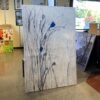 Abstract Floral Stretched Canvas Art