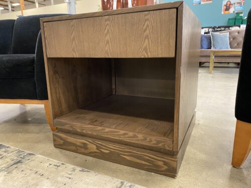 Wooden Single Drawer Box Nightstand