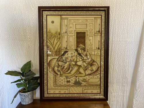 Mughal Painting in Dark Cherry Frame