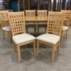Beechwood Lattice Design Dining Table with 6 Chairs
