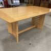 Beechwood Lattice Design Dining Table with 6 Chairs