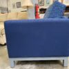JOHN SAVOY AND SONS Blue Herringbone Fabric Accent Chair