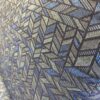 JOHN SAVOY AND SONS Blue Herringbone Fabric Accent Chair