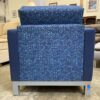 JOHN SAVOY AND SONS Blue Herringbone Fabric Accent Chair