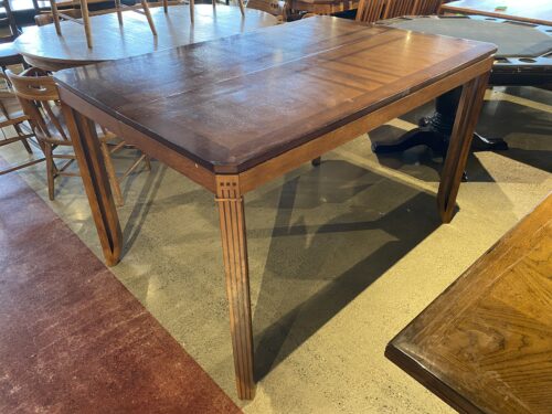 Tall Plaid Top Dining Table w/ Split Legs