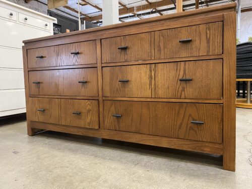 KLAUSSNER INTERNATIONAL 6 Drawer Lowboy Dresser with Black Handles