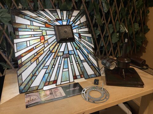 Stained Glass Semi-Flush Ceiling Mount Light Fixture
