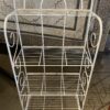 Crisp White Metal Shelf w/ Leaf Detail