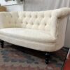 PIER 1 IMPORTS Rolled Arm Tufted Cream Loveseat