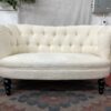 PIER 1 IMPORTS Rolled Arm Tufted Cream Loveseat