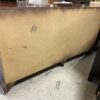 Dark Wooden 10-Drawer Longboy Dresser w/ Brass Hardware