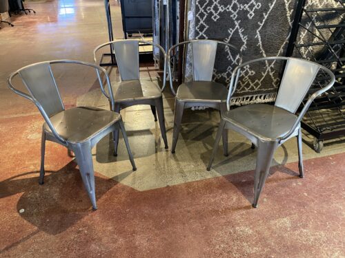 WORLD MARKET Metal Tub Chair Quartet (Set of 4)