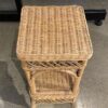 Petite Square Natural Wicker Accent Table