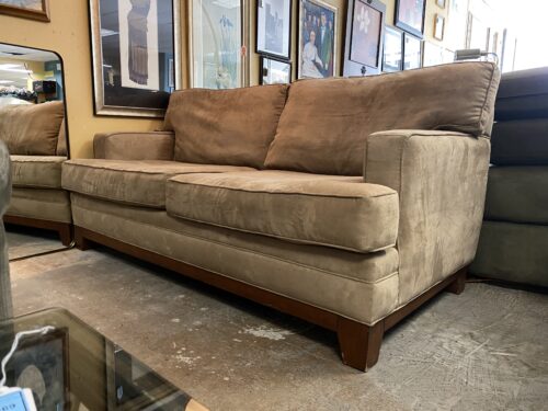 CRAFTMASTER Tan Suede Loveseat