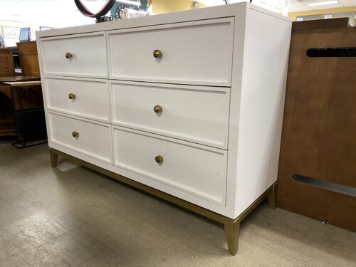 LEGACY CLASSIC KIDS Rachel Ray White 6-Drawer Dresser w/ Gold Accents