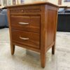 BASSETT 2 Drawer Cherry Stained Nightstand with Pull Out Shelf (Set of 2)